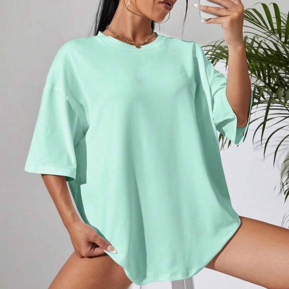 Mint Green Oversized T-Shirt - Picture 4 of 4